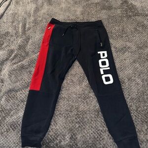 Polo by Ralph Lauren Navy Joggers with Red Accent